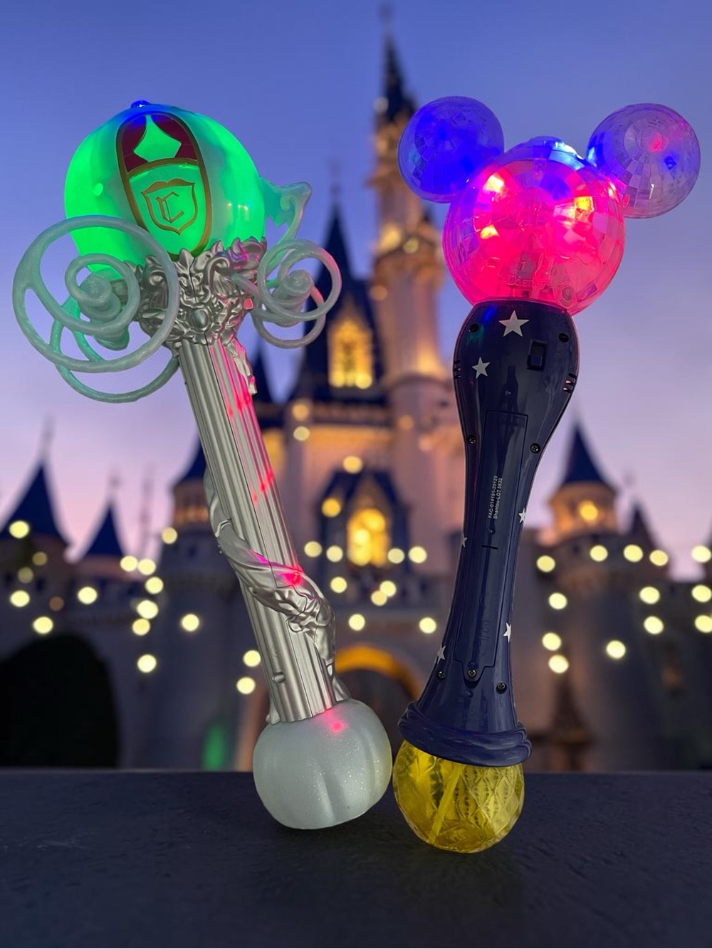 Bundle Disney Light-Up Bubble MakersMickey and Princess Wand Toys - Light Up